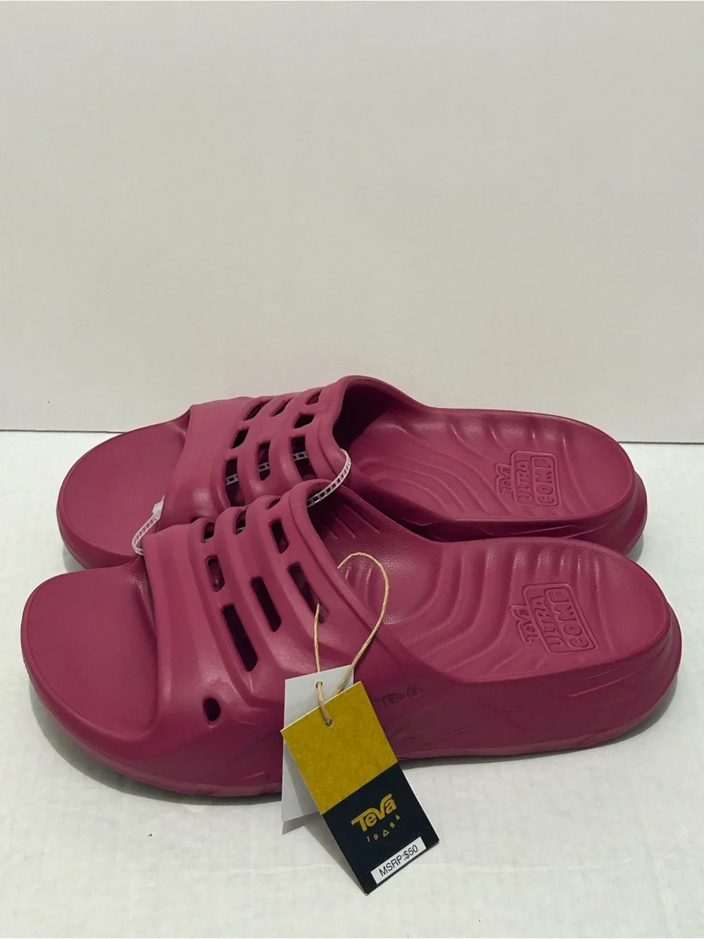 Teva ApreTrail Slides Blooming Dahlia Pink Foam Size Women's 10/Men's 8